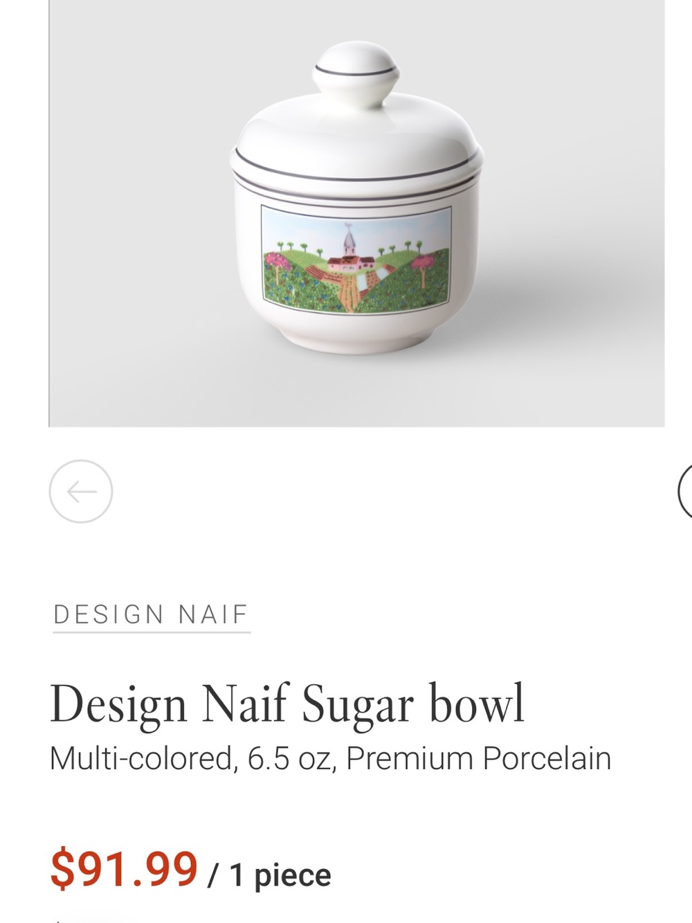 Villeroy and Boch - Design Naif - Porcelain Sugar Bowl